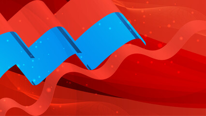Modern background red and blue with flag. Happy Indonesia independence day background banner design.