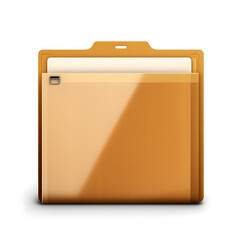 Icon of a file folder with a transparent background Generative AI