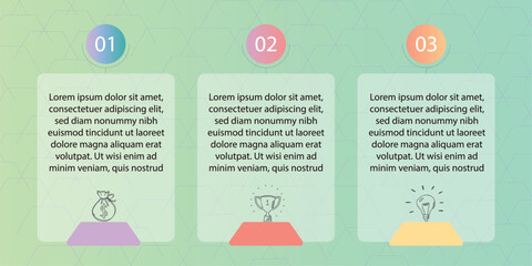 3 Modern infographics, elements scheme, diagram.