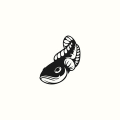 snakehead fish vector logo template silhouette