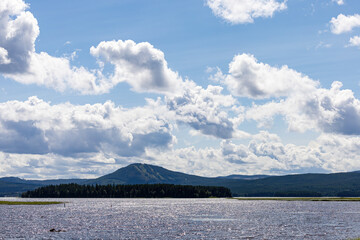 Lake Sijan, Sweden A summer landscape view over Lake Siljan.
