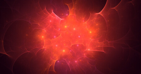 3D rendering abstract colorful fractal light background