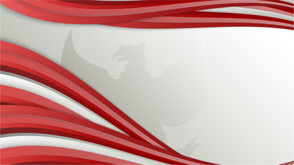 Vector red color Flat design, Illustration of flag for poster. 17th August Indonesia Independence Day concept.
