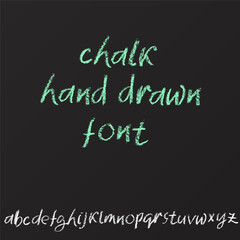 Chalk Board Letters Vector Set