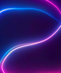 colorful background with abstract shape glowing in ultraviolet spectrum, curvy neon lines. Futuristic energy concept