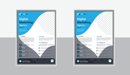 Simple and modern layout and template . Creative and corporate flayer.