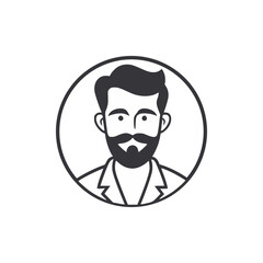 simple clothing luxury brand man logo vector illustration template design