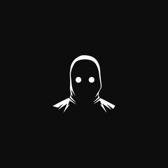 simple mystery podcast audio logo vector illustration template design