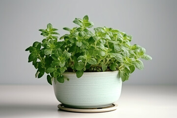 Fototapeta premium basil in a pot
