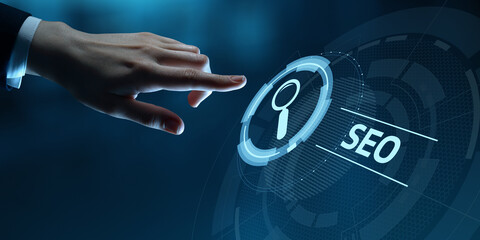 SEO Search Engine Optimization Marketing Web Traffic Internet Business Technology Concept