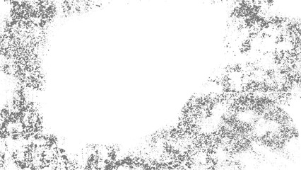 Black blobs isolated on white. Ink splash. Brushes droplets. Grainy texture background. Digitally generated image.