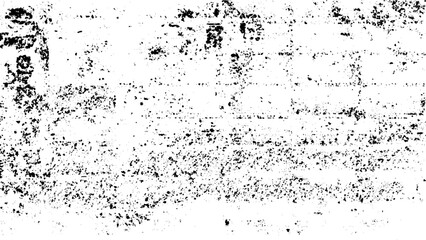 Fototapeta premium Grunge black white. Monochrome vector texture. The pattern of ink stains, cracks, fading. Overlay aged grainy messy template. Renovate wall scratched backdrop.