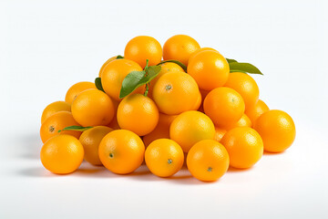 oranges on a white background