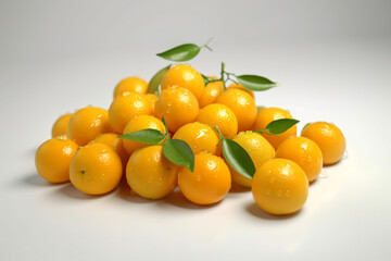 oranges on a white background