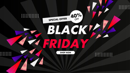 vector gradient black Friday sale banner template