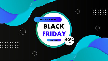 black friday sale geometric polygonal web banner design