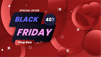 Black Friday Funky colorful geometric. Vector Illustration