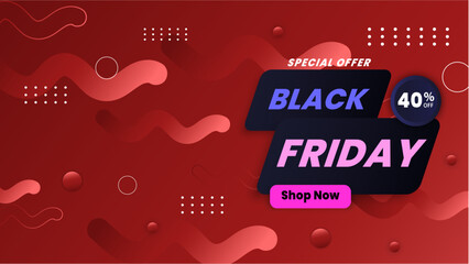 Black Friday sale, shopping poster. Design template for advertising shopping, flyer, closeout on thanksgiving.