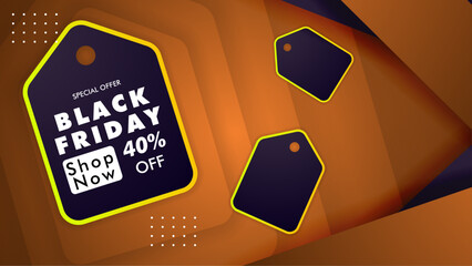 Black Friday social media sale banner set design template, Fashion social media post design