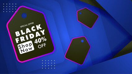 Black Friday Sale banner, poster or flyer design with black and red helium balloons on white background. Trendy modern design template for advertisement, social and fashion ads. Vector illustration