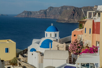 Naklejka premium views of the village of Oia in Santorini