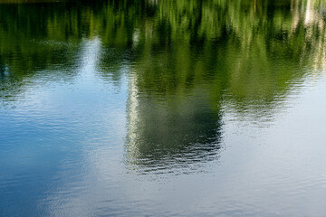 Abstract reflections of water with ripples