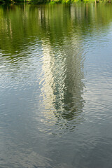 Abstract reflections of water with ripples