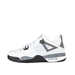 sports shoes white with gray sneakers isolated