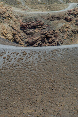 volcanic landscape of the island of Santorini