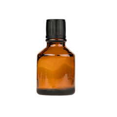 medical brown glass bottle isolated