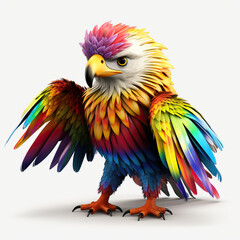 Obraz premium Colorful Eagle created by Generative AI