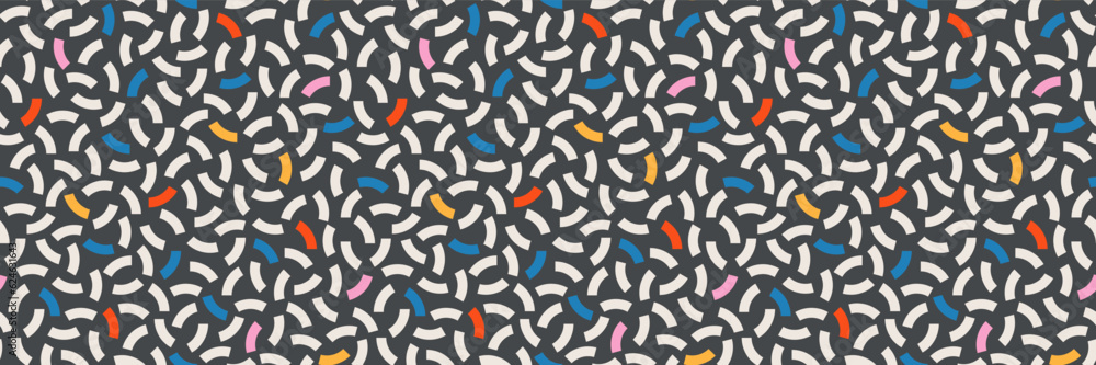 Aufkleber vector playful childish geometric seamless pattern. memphis style banner with simple shapes. vivid p
