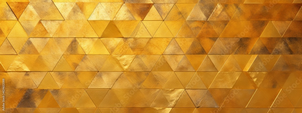 Poster gold motif tiles texture wall background banner panorama - vintage retro geometric abstract cement t
