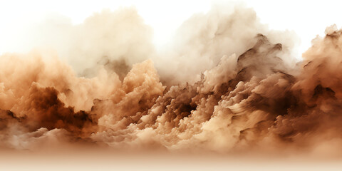 Sandstorm sand dust dirt clouds transparent texture - Generative AI - obrazy, fototapety, plakaty