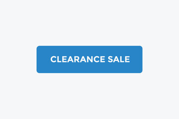 Clearance sale button web banner templates. Vector Illustration 
