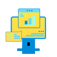 Digital marketing 3d icon render