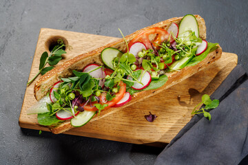 Delicious vegetarian sandwich