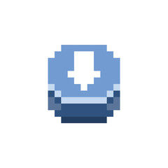 this is button icon in pixel art with simple color and white background this item good for presentations,stickers, icons, t shirt design,game asset,logo and your project.