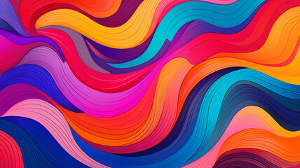 Abstract dynamic colorful wave pattern with creative wave pattern. Generative AI