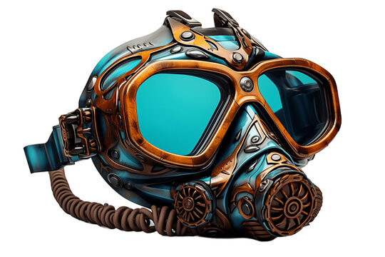 Diving Mask on Transparent Background. AI