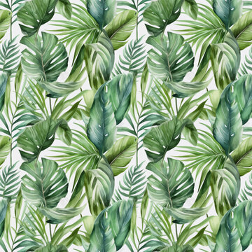 green leaf seamless pattern vector © Masithoh Design
