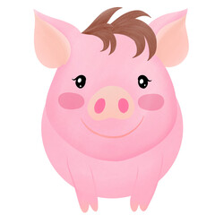 Obraz na płótnie Canvas pig cartoon