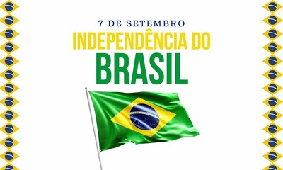 Fototapeta na wymiar 7 de setembro, dia do independencia brasil, (translation: 7 September, Independence Day of Brazil), brasil independence day poster design
