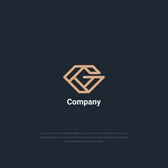Unique diamond-shaped G logo representing elegance and sophistication with a touch of modernity.