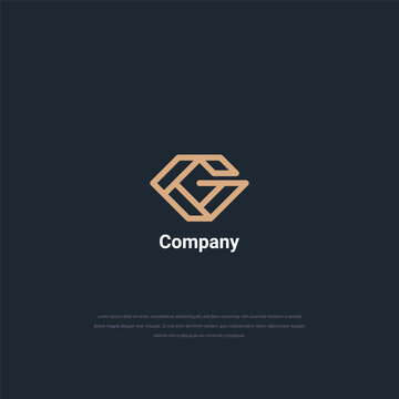 Unique diamond-shaped G logo representing elegance and sophistication with a touch of modernity.