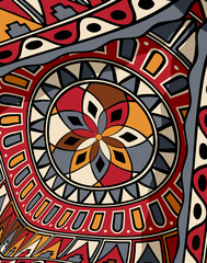 Tribal art background composition, vector illustration