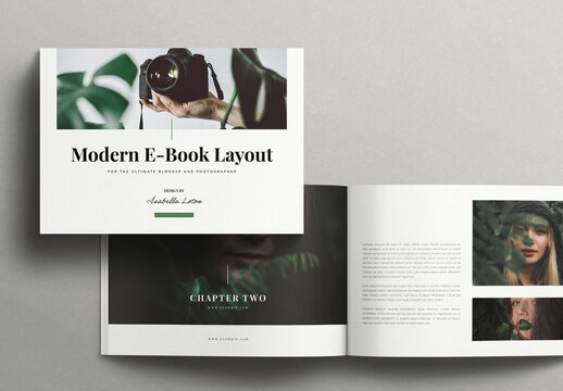 Modern Ebook Layout Magazine Template Landscape