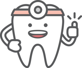 Dental cartoon character 002 (A tooth doctor thumb up and smiling)