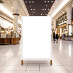 Billboard mockup in shopping mall. Generative Ai