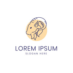 vector goat logo design vector illustration 